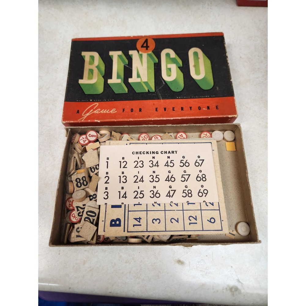Vintage Whitman‎ Publishing Co Bingo Game No 3033 Made in USA Mid Century Toy